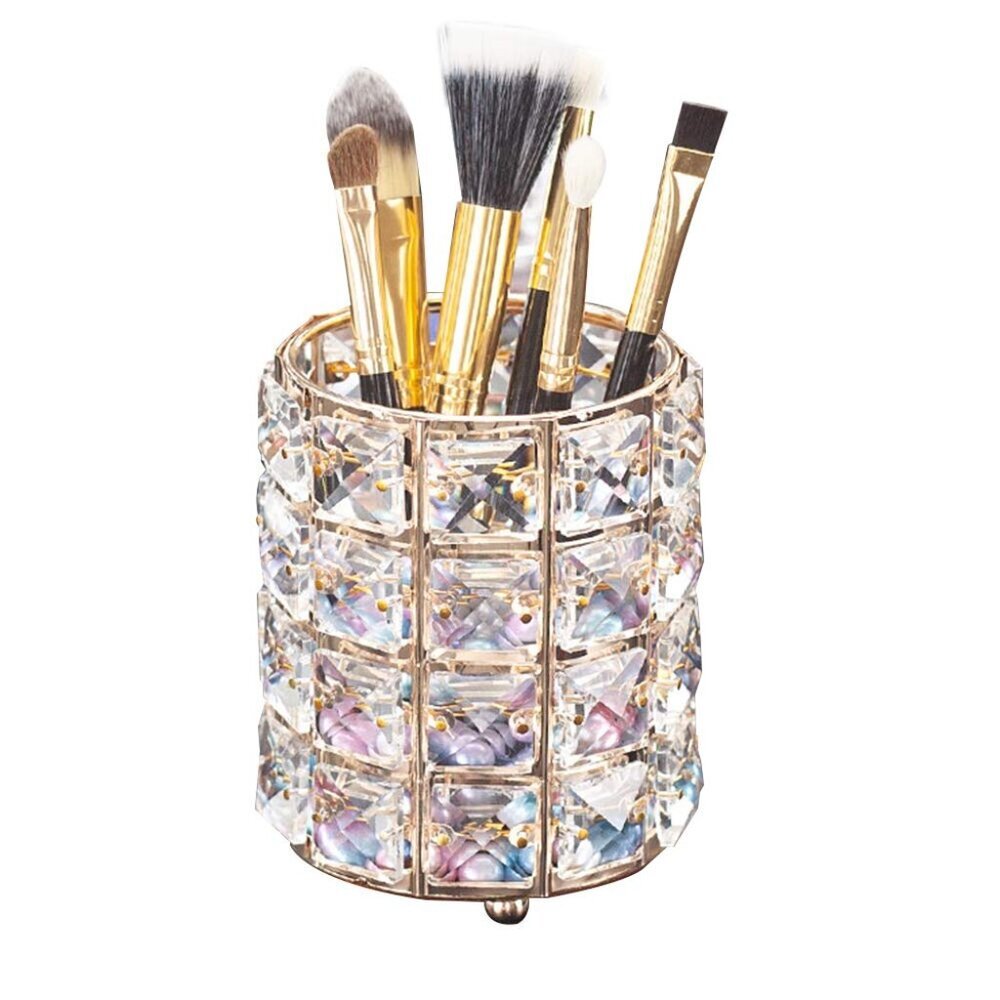 LUGUNU Makeup Brush Holder Organizer Crystal Vanity Decor Bling Personalized Com